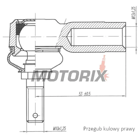 Vnější čep řízení -4 RIDE- Honda TRX 250-700 1986-2014, Kawasaki KVF 650/750 2005-2017