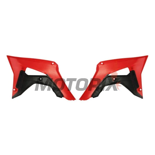 Přední boční plasty -POLISPORT- černé/červené, HONDA CRF 250/450 2017-2021