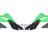 Přední boční plasty -POLISPORT- černé/zelené, KAWASAKI KX 250 2013-2016