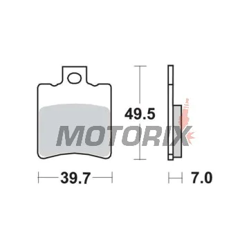 Brzdové destičky -TRW- MCB696, Aprilia SR/Leonardo/Gulliver, Benelli K2/Velvet, Gilera Runner/NRG/Typhoon, Honda SH/X8R, Malaguti F10/F12/Ciak, Piaggio NRG/TPH/Typhoon/Zip, Suzuki Katana (1992-2018)
