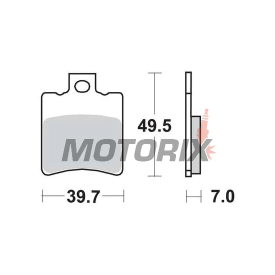 Brzdové destičky -TRW- MCB696, Aprilia SR/Leonardo/Gulliver, Benelli K2/Velvet, Gilera Runner/NRG/Typhoon, Honda SH/X8R, Malaguti F10/F12/Ciak, Piaggio NRG/TPH/Typhoon/Zip, Suzuki Katana (1992-2018)