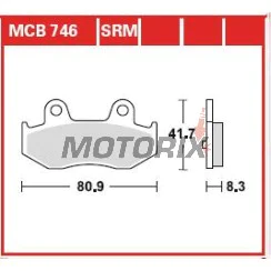 Brzdové destičky -TRW- MCB746SRM, sintrované, Suzuki Burgman AN400/400S (2001-2005)