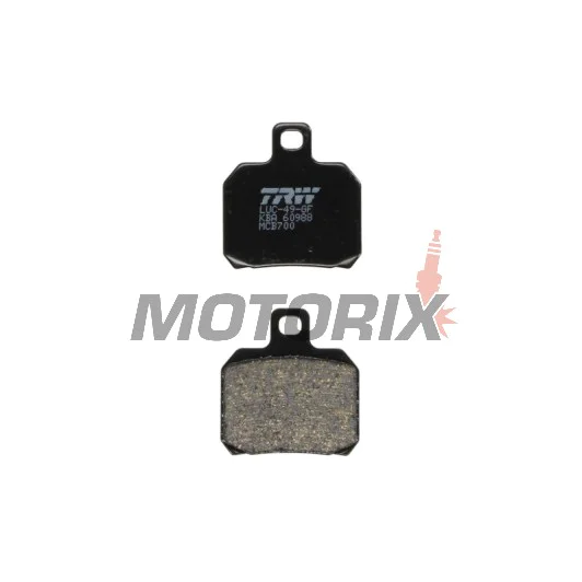 Brzdové destičky -TRW- MCB700, Aprilia ETV, RS, RSV, SL, Tuono; Benelli TNT, Tornado, TreK; Ducati 1098, 1198, 848, Monster, Multistrada, Panigale; KTM RC8, Super Duke; Moto Guzzi Breva, Nevada; Piaggio Beverly, X8, X9; Yamaha YP, VP, XQ