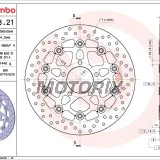 Brzdový kotouč -BREMBO- 78B40821, Suzuki Bandit 650, SV650, GSX 750F, Gladius (2003-2010)
