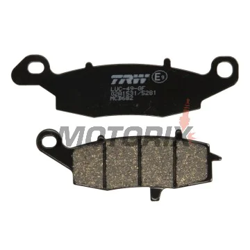 Brzdové destičky -TRW- MCB682, Kawasaki ER-5/ER-6, Versys, KLR, GPZ, Vulcan, Z750, Zephyr, ZR-7; Suzuki V-Strom, Bandit, GSX, GSR, SV650, Gladius, Intruder