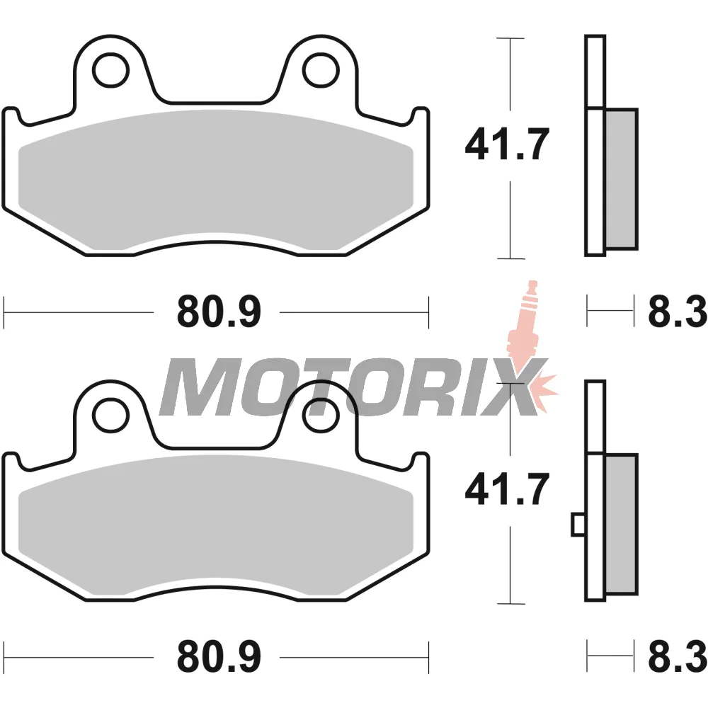 Brzdové destičky -BREMBO- 07055XS, Suzuki Burgman AN250/AN400 1998-2003