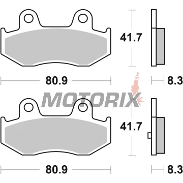 Brzdové destičky -BREMBO- 07055XS, Suzuki Burgman AN250/AN400 1998-2003
