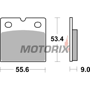 Brzdové destičky -BREMBO- 07BB1408, Aprilia AF1, Benelli 350/500/650/SEI, BMW K/R/K1, Ducati Monster/SS/Paso, Laverda, Moto Guzzi California/Le Mans, MZ ETZ/Saxon/Silver Star 1974-2007