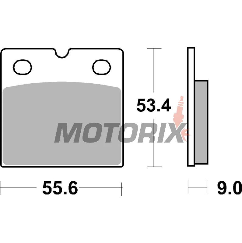 Brzdové destičky -BREMBO- 07BB1408, Aprilia AF1, Benelli 350/500/650/SEI, BMW K/R/K1, Ducati Monster/SS/Paso, Laverda, Moto Guzzi California/Le Mans, MZ ETZ/Saxon/Silver Star 1974-2007
