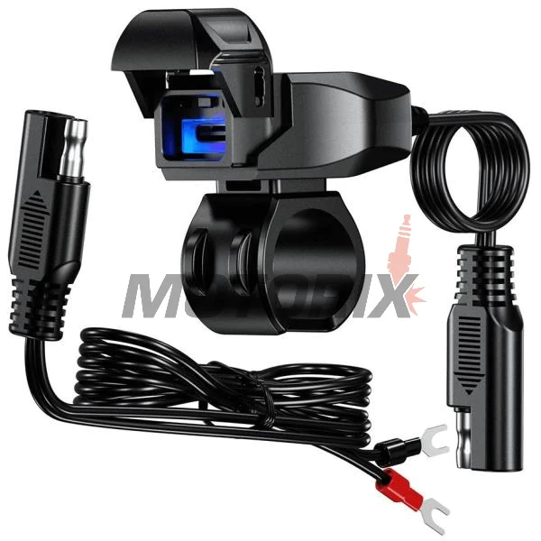 USB adaptér -4 RIDE- USB Type C, s držák pro řídítka 22mm - univerzální