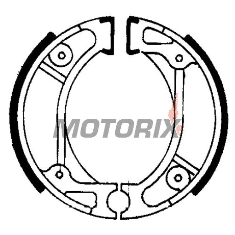 Brzdové čelisti -FERODO- FSB714, 95x20mm, Honda CR50/60/80R, CRF70F/100R, CRM75, QR50, XR70/XR100R, Dio, Wallaroo, Vision (1982-2010), Kymco CX50, DJ50, DJW/DJX/DJY50, ZX50 Fever (1991-2007), HSC HSC01, SR50, ZR50, ZX50 (1992)