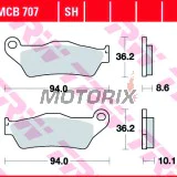 Brzdové destičky -TRW- MCB707, BMW HP2/K/R/S 850/1100/1150/1200/1300 GS, RT, RS, Rockster, Megamoto, S1000XR (1993-2018), Moto Guzzi California 1000 (2001-2006)