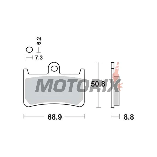 Brzdové destičky -TRW- MCB611, Yamaha R1/R6, MT-07/09/10, FZ1/FZ6/FZ8 Fazer, FJR1300, TDM900, XJR1300, T-Max 530, Super Tenere 1200