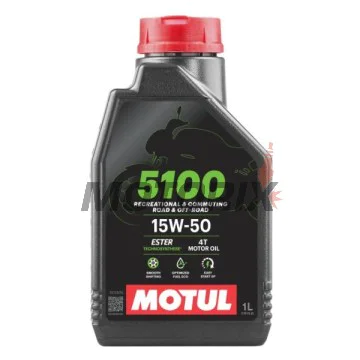 Motorový olej -MOTUL- 5100, 15W50, polosyntetika + ester, 1L
