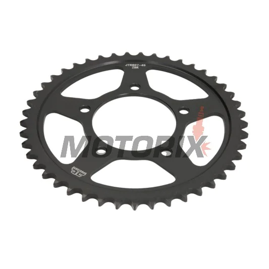 Zadní rozeta -JT- JTR807,45ZBK, 45 zubů, černý zinek, ocelový, Suzuki GSF 400 1990-1995, GSF 650 2007-2015, GSX 400 1988-1992, GSX 650 2008-2017, GSX-R 400 1988-1992, RF 400 1993, SV 650 1999-2015