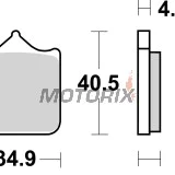 Brzdové destičky -BREMBO- 07BB33RC, Aprilia RSV 1000, Benelli TnT/Tornado 900-1130, BMW S 1000, Ducati Monster 1000, Husqvarna SM 450-510, KTM Super Duke/Supermoto 950-990, MV Agusta Brutale 910 (2001-2016)