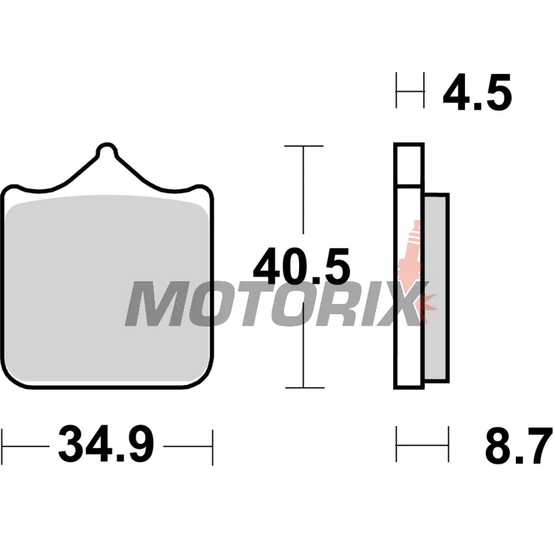 Brzdové destičky -BREMBO- 07BB33RC, Aprilia RSV 1000, Benelli TnT/Tornado 900-1130, BMW S 1000, Ducati Monster 1000, Husqvarna SM 450-510, KTM Super Duke/Supermoto 950-990, MV Agusta Brutale 910 (2001-2016)