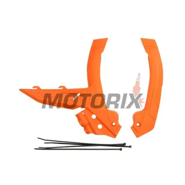 Chrániče rámu -POLISPORT- oranžový, KTM EXC, EXC-F, SX, SX-F 65-500 2023-2024