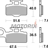 Brzdové destičky -BREMBO- 07KA27SD, Kawasaki KX 65 (2000-2024), Suzuki RM 65 (2003-2005)