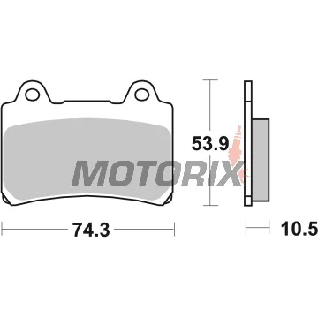 Brzdové destičky -BREMBO- 07YA1711, Yamaha FZR, SRX, TDM, TDR, TRX sport/touring bikes, Wild Star & Royal Star Venture cruisers/tourers