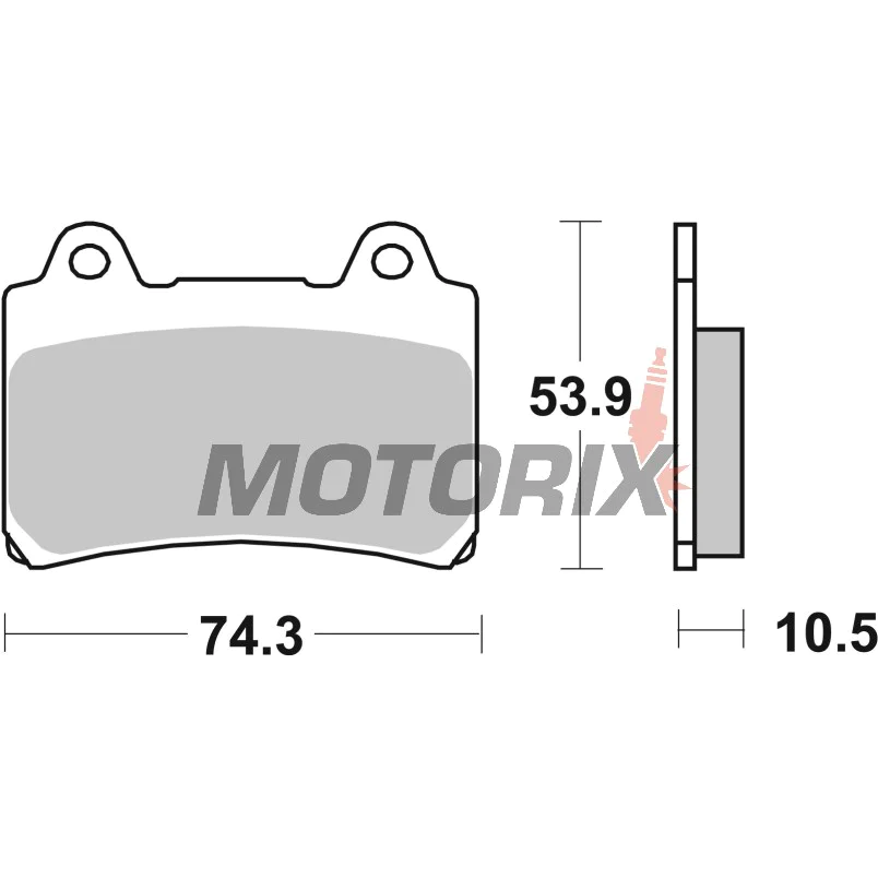 Brzdové destičky -BREMBO- 07YA1711, Yamaha FZR, SRX, TDM, TDR, TRX sport/touring bikes, Wild Star & Royal Star Venture cruisers/tourers