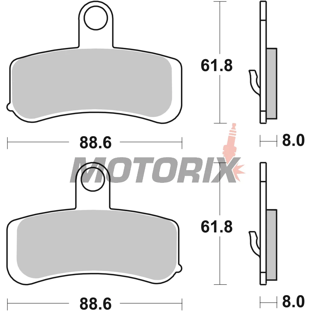 Brzdové destičky -BREMBO- 07HD15SA, Harley Davidson FLD/FLHRC/FLS/FLSTC/FLSTF/FLSTFB/FLSTN/FXCWC/FXD/FXDB/FXDC/FXDF/FXDL/FXDWG/FXS/FXSB/FXST/FXSTB 1584-1690
