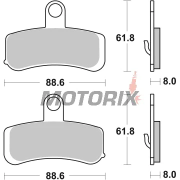 Brzdové destičky -BREMBO- 07HD15SA, Harley Davidson FLD/FLHRC/FLS/FLSTC/FLSTF/FLSTFB/FLSTN/FXCWC/FXD/FXDB/FXDC/FXDF/FXDL/FXDWG/FXS/FXSB/FXST/FXSTB 1584-1690
