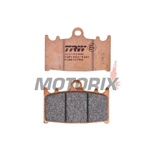 Brzdové destičky -TRW- MCB602TRQ, Kawasaki GPZ, KLZ, VN, ZR, ZX, ZX-6R, ZX-9R, ZXR, ZZR 1989-2019; Suzuki GSF, GSR, GSX, GSX-R, RGV, SV 1988-2017