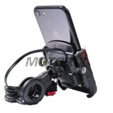 Držák telefonu -4 RIDE- 62-90mm telefon, s USB 3.0 nabíječka, antivibrační, uchycení pro řídítka/zrcátko - univerzální
