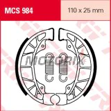 Brzdové čelisti -TRW- MCS984, 110x25mm, Derbi Atlantis 50 2003-2007; Gilera Runner 50 1997-2004, Typhoon 125 1996-2000; Piaggio/Vespa ET2/ET4/LX/LXV/S/Zip/TPH/Typhoon 50-150 1994-2017