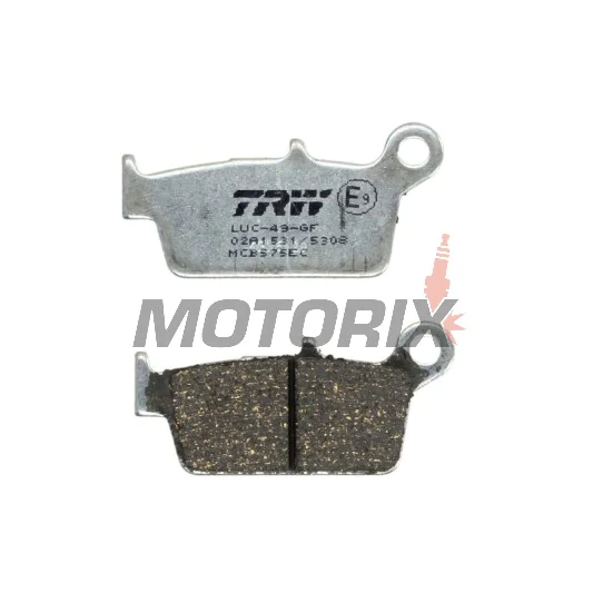 Brzdové destičky -TRW- MCB575EC, CPI Sahel 125, Gas Gas EC/FSE/FSR/MC/SM 125-515cc, Honda CR/CRM/XR 50-650cc, Kawasaki KDX/KLX/KX 125-500cc, Suzuki DR-Z/RM 125-400cc, Yamaha WR/YZ 125-426cc