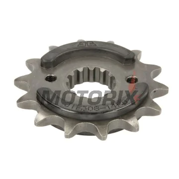 Přední pastorek -JT- JTF308,14RB, 14 zubů, s gumový tlumič, Aprilia Pegaso 650 2007-2009, Pegaso 660 2005-2009, Honda FMX 650 2004-2008, FX 650 1999-2001, NX 650 1989-1991, 1995-2001, SLR 650 1999-2001, Yamaha MT-03 660 2006-2013, XT 660 2004-2016
