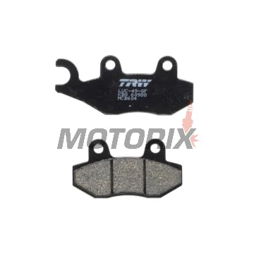 Brzdové destičky -TRW- MCB604, Benelli Caffenero 250, Cagiva Canyon, Elefant, Gran Canyon, Navigator, Honda NSR, VT Shadow 125, XL Varadero 125, Kawasaki Ninja 250R, Bayou 400, Brute Force 750, Suzuki Burgman 400, DR Big 800, Triumph Daytona, Speed Triple