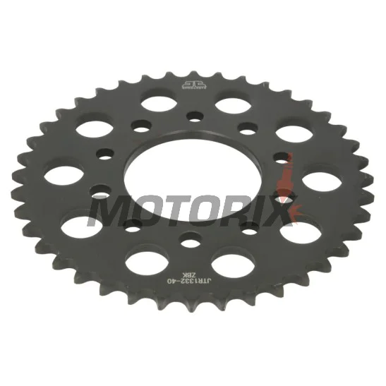 Zadní rozeta -JT- JTR1332,40ZBK, 40 zubů, černý zinek, ocelový, Honda CB 400 1991-2005, 2012, CB 500 1994-2003, CB 750 1991-2003, CB-1 400 1989-1991, CMX 450 1986-1987, GB 400 2011-2012, GB 500 1989-1990, NTV 650 1988-1991, NV 400 1995-1997