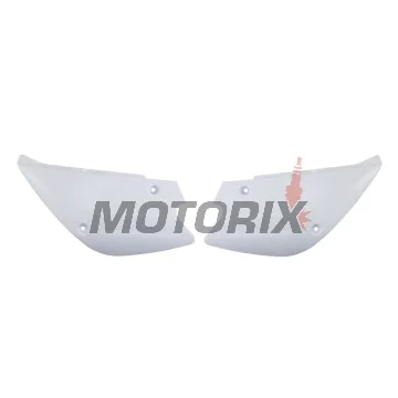 Zadní boční plasty -POLISPORT- bílé, KAWASAKI KX 85 2001-2013