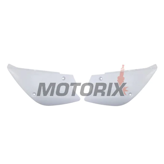 Zadní boční plasty -POLISPORT- bílé, KAWASAKI KX 85 2001-2013