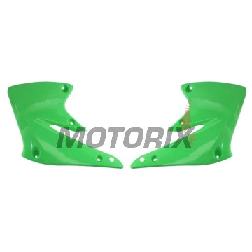 Přední boční plasty -POLISPORT- zelené, KAWASAKI KX 250 2004-2005
