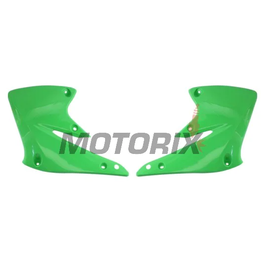 Přední boční plasty -POLISPORT- zelené, KAWASAKI KX 250 2004-2005