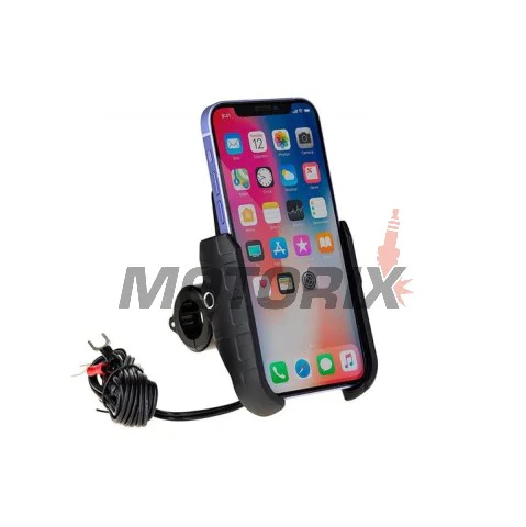 Držák telefonu -4 RIDE- s bezdrátové nabíječka + USB C, antivibrační - univerzální