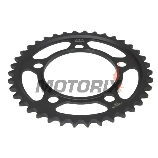 Zadní rozeta -JT- JTR898,38ZBK, 38 zubů, černý zinek, ocelový, KTM Duke 1000 2005-2009, RC8 1190 2008-2015, SM 990 2009-2013, SMR 990 2011, Super Duke 990 2005-2013, Supermoto 950 2005-2010, Supermoto 990 2005-2011
