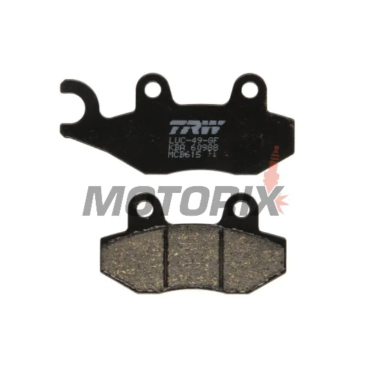 Brzdové destičky -TRW- MCB615, Aeon Overland 125/180, Arctic Cat DVX 90, Cagiva Canyon/Elefant/Navigator, CAN-AM Commander/Maverick 800/1000, Kawasaki Ninja/Brute Force/Teryx 125-800, Suzuki Burgman/DR Big/LT-R 200-800, Triumph Tiger/Daytona 750-1200, Yam