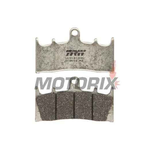 Brzdové destičky -TRW- MCB659CRQ, Kawasaki VN 1500/1600, ZR 1100, ZRX 1100/1200, ZX-6R 600/636, ZX-7R 750, ZX-9R 900; Suzuki GSF 1200, GSX 1400, GSX-R 1000, VZ 1600 - 1996-2008