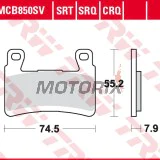Brzdové destičky -TRW- MCB850CRQ, Kawasaki ZX-6R 636/ABS (2013-2022)