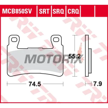Brzdové destičky -TRW- MCB850SV, Kawasaki ZX-6R 636/ABS (2013-2022)