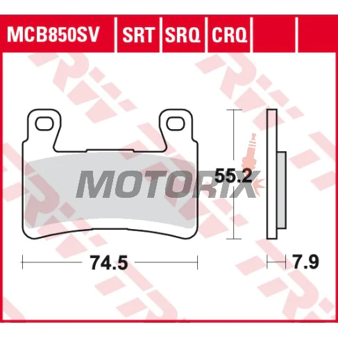 Brzdové destičky -TRW- MCB850CRQ, Kawasaki ZX-6R 636/ABS (2013-2022)