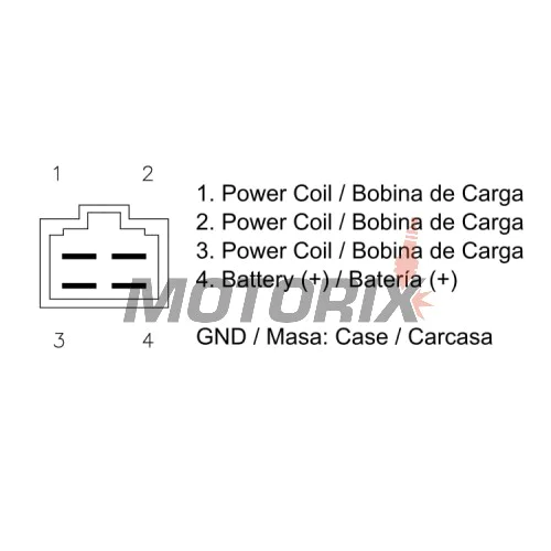 Regulátor dobíjení -DZE- regulátor dobíjení, 12V, 35A, YAMAHA FZR, TW, XC, XT 125-600 1988-2000