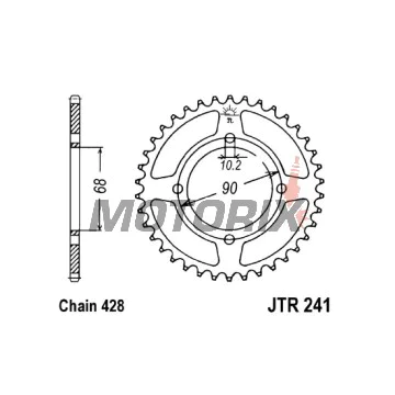 Zadní rozeta -JT- JTR241,45, 45 zubů, ocelový, Honda MTX 125 1983-1995, MTX 80 1987