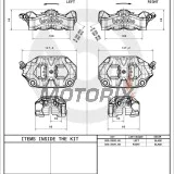Brzdový třmen -BREMBO- Aprilia RSV4, Ducati Panigale V4/Streetfighter V4/Superleggera V4, Triumph Rocket 3/Speed Triple/Street Triple/Tiger 900