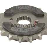 Přední pastorek -JT- JTF513,17RB, 17 zubů, s gumový tlumič, Cagiva Raptor 1000 2001-2006, V-Raptor 1000 2001-2006, X-Raptor 1000 2002-2003, X-Tra Raptor 1000 2001-2005, Kawasaki GPX 500 1988, GPX 600 1988-1990, 1993-2000, GPX 750 1987-1988