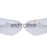 Zadní boční plasty -POLISPORT- bílé, YAMAHA YZ 85 2002-2014
